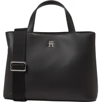 Tommy Hilfiger TH ESSENTIAL SATCHEL Schultertaschen Damen, Schwarz (Black),