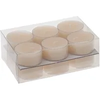 Steinhart Kerzen Teelicht Teelichter in Kunststoffhülle Creme 18/38mm, 12er-Pack