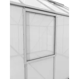 Vitavia Fenster für Venus, Apollo, Calypso, Freya, Dione u.a., Gewächshausfenster, Alu, mit Hohlkammerplatte 6 mm silberfarben