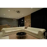 Xlmoebel Ecksofa Ledersofa Ecksofa Chesterfield Garnitur 100% Leder Sofort, 3 Teile, Made in Europa weiß