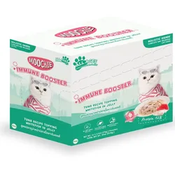 MOOCHIE Immune Booster Thunfisch-Rezeptur Topping Weißfisch in Gelee (Stärkt das Immunsystem) 12x70g