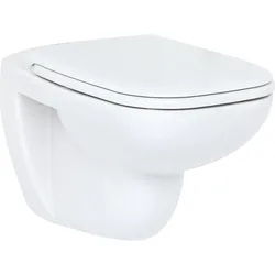 WC-Combi-Pack D-Code, spülrandlos (Ausführung: Combi-Pack Duravit D-Code Wandtiefspül-WC spülrandlos mit Softclose WC-Sitz weiß)