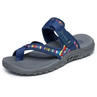 Skechers Damen Reggae Mad Swag Zehensandalen Sandale, Navy