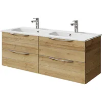 Saphir »Serie 6025 Mineralmarmor-Waschtisch mit Unterschrank, 132 cm breit«,