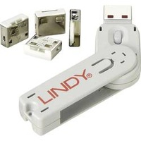 Lindy USB Port Schloss USB Port Lock + Key 4er Set Weiß