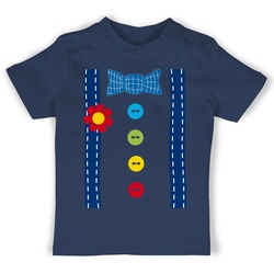 Shirtracer T-Shirt Clown Kostüm - Clowns Gruppen Clownkostüm Karneval & Fasching blau 3/6 Monate