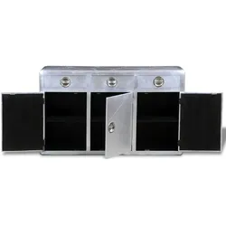 vidaXL Sideboard mit 3 Schubladen Vintage Flugzeug-Stil Aluminium