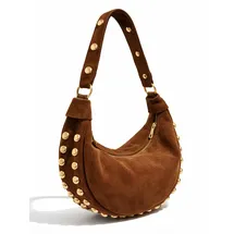 COLLEZIONE ALESSANDRO Étoile Schultertasche Wildleder Braun