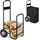 Relaxdays Kaminholzwagen Metall 109 x 58 x 51 cm inkl. Wetterschutz-Plane Schwarz