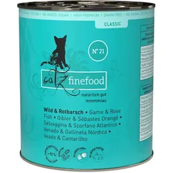 catz finefood Classic 6 x 800g Katzennassfutter No.21 Wild & Rotbarsch