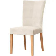 LEONIQUE Esszimmerstuhl »Vence«, (Set), 2 St., Luxus-Microfaser, mit Rautensteppung in der Rückenlehne, Beine aus massiver eiche), beige