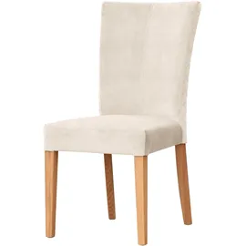 LEONIQUE Esszimmerstuhl »Vence«, (Set), 2 St., Luxus-Microfaser, mit Rautensteppung in der Rückenlehne, Beine aus massiver eiche), beige
