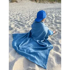 LOOLAY Musselin Bettüberwurf 150 x 200 cm Blau