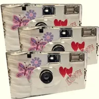 3X 1A PHOTO PORST Einwegkamera Edition Butterfly, Schmetterling, mit Blitz, Batterien und Film (3er Pack, je 27 Aufnahmen)