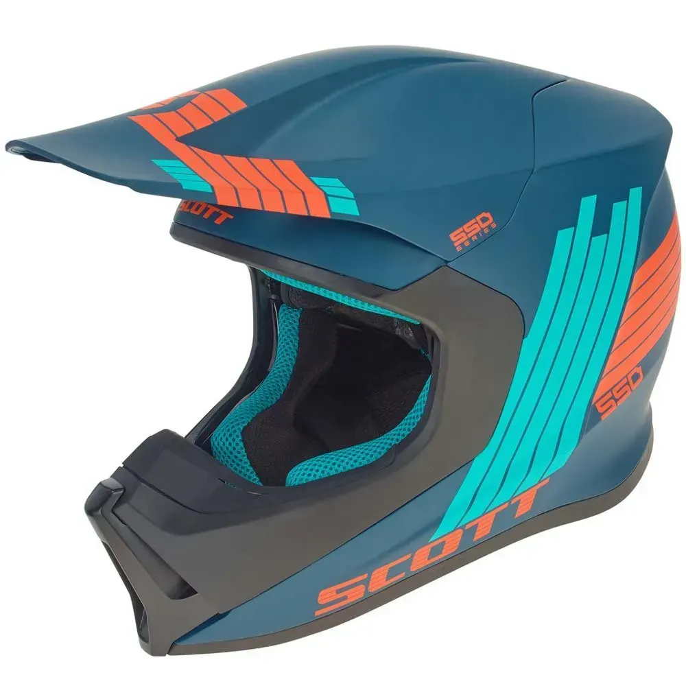 Scott 550 Stripes Mips Ece Offroad-helm - Deep Blue - XS