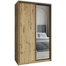 masseno Schwebetürenschrank TAVI 120 x 205 x 60 cm Eiche Artisan