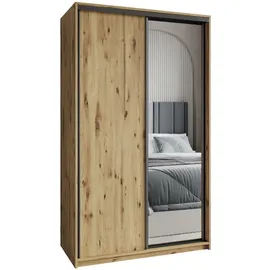masseno Schwebetürenschrank TAVI 120 x 205 x 60 cm Eiche Artisan