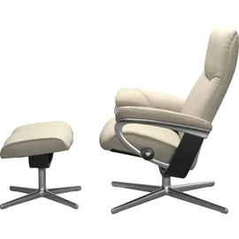Stressless Relaxsessel STRESSLESS "Consul", beige (cream batick), B:82cm H:102cm T:72cm, Leder BATICK: BATICK ist ein leicht korrigiertes, durchgefärbtes und genarbtes Möbelleder, bei dem die meisten Unebenheiten und Spuren in der Regel entfernt wurden.