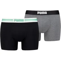 Puma MEN EVERYDAY PLACED LOGO BOXERS 2P mint jelly / grau melange M 2er Pack