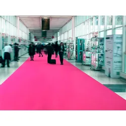 Läufer "PODIUM", pink, B:200cm H:2,6mm L:500cm, Polypropylen (PP), PRIMAFLOR-IDEEN IN TEXTIL, Teppiche, Breite 200 cm, Nadelfilz, Uni-Farben, ideal für Veranstaltungen