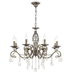 Maytoni Französischer Kronleuchter Grace Kerzen, Klassischer Stil, Bronze für Wohnzimmer, Esszimmer und Schlafzimmer
