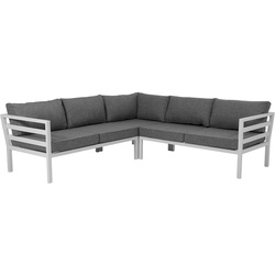 Brafab Loungemöbel-Set Weldon 3tlg. Aluminium Weiß