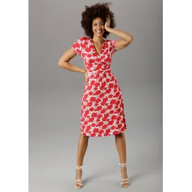 Aniston SELECTED Sommerkleid Rot/Weiß 48