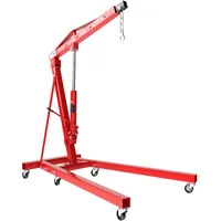 Wiltec Motorheber Werkstattkran Getriebeheber Hebekran Ladekran klappbar Doppelpumpe 2000 kg Motorkran Schwerlastkran