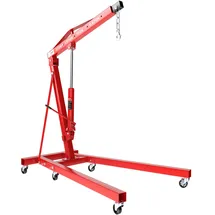 Wiltec Motorheber Werkstattkran Getriebeheber Hebekran Ladekran klappbar Doppelpumpe 2000 kg Motorkran Schwerlastkran
