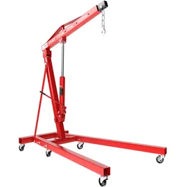 Wiltec Motorheber Werkstattkran Getriebeheber Hebekran Ladekran klappbar Doppelpumpe 2000 kg Motorkran Schwerlastkran