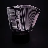 mugesh Lampe Instrument 3D - schönes Geschenk für Musiker (Akkordeon)