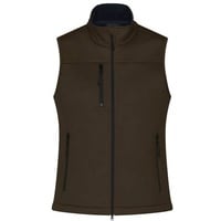 Ladies' Softshell Vest Klassische Softshellweste im sportlichen Design aus recyceltem Polyester braun, Gr. S