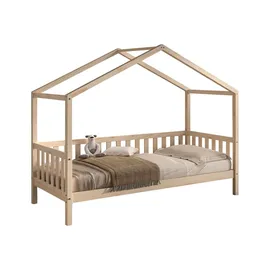 58 aufm Kessel Hausbett Kapua 90 x 200 cm Kiefer massiv lackiert braun