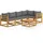 vidaXL Garten-Lounge-Set 6-tlg. grau