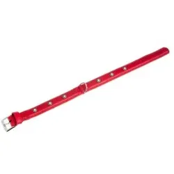 KARLIE Halsband BUFFALO DECO,30 mm 50 cm, rot, Kunstleder