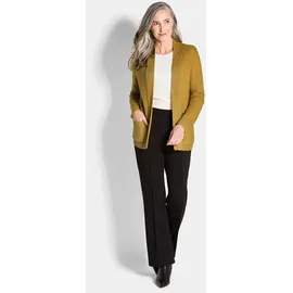 GOLDNER Offener Cardigan mit Taschen honig 24