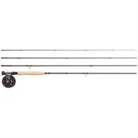Greys Fliegenruten- & Rollen-Set | Fin Euro Nymph 4-Teilig Rute Mit Fin Rolle | Large Arbor Fliegenrolle | Leicht Ausgewogene Aktion | Mit Ruten- & Rollen-Tube | 11ft | 3w