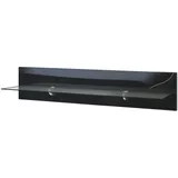 Vladon Wandregal 98 x 20 x 19 cm Schwarz Hochglanz