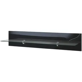 Vladon Wandregal 98 x 20 x 19 cm Schwarz Hochglanz