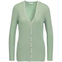 GOLDNER Edle Strickjacke in Rippenstruktur Salbei 19