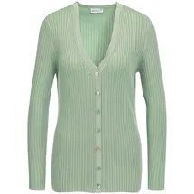 GOLDNER Edle Strickjacke in Rippenstruktur Salbei 19
