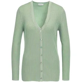 GOLDNER Edle Strickjacke in Rippenstruktur Salbei 19