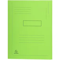 Exacompta 445013E 50x Aktenmappe mit Beschriftungsfeld und 2 Klappen aus Recyclingkarton 290g Forever, 24x32cm - grün