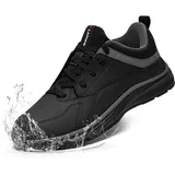 LARNMERN Kochschuhe Herren rutschfest wasserfest,Schwarz Grau,43.5 EU - 43.5 EU