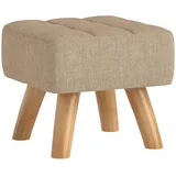 Homcom Fußhocker Kunststoff 27 x 26 x 27 cm Braun