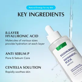 EQQUALBERRY Gesichtsserum Swimming Pool Ampulle 50 ml