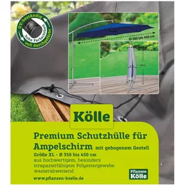 Pflanzen Kölle Schirmhülle Premium für Ampelschirm Polyester Grau