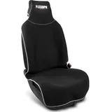 Fixcape Neoprene Auto-Sitzschoner Vordersitze Schoner Autositz vorne Sitzauflage Auto universal wasserdicht - Werkstatt Sport Hobby (schwarz/grau)
