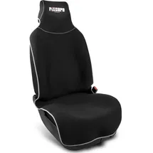 Fixcape Neoprene Auto-Sitzschoner Vordersitze - Schoner Autositz vorne - Sitzauflage Auto universal wasserdicht - Werkstatt Sport Hobby (schwarz/grau)