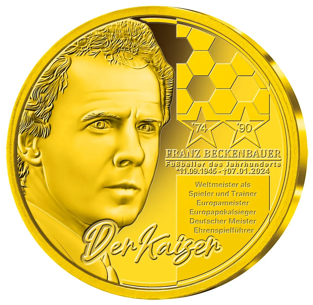 Gold-Ehrenprägung Franz Beckenbauer